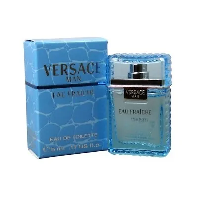 Versace Man Eau Fraiche For Men Eau De Toilette 0.17 Oz ~ 5 Ml MINI EDT Splash • $12.95