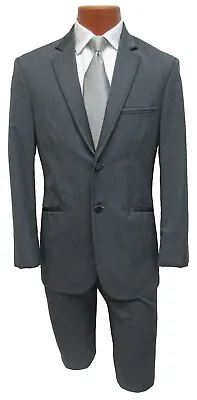 Men's Jean Yves Steel Grey Tuxedo With Flat Front Pants Modern Fit 50L 44W • $69.95