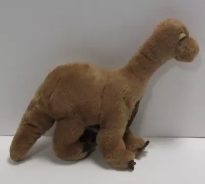 Vintage 1980 Dakin Brown Brontosaurus 12  Plush Toy Stuffed Animal Dinosaur • $14