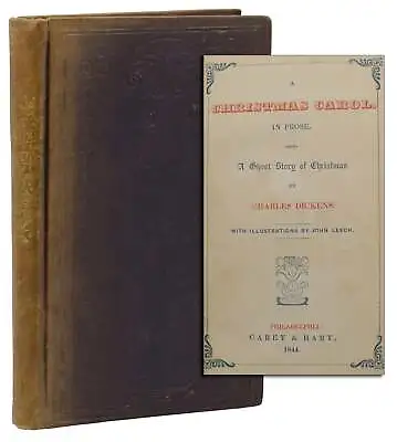 A Christmas Carol ~ By CHARLES DICKENS ~ First American Edition ~ 1st Print 1844 • $9800