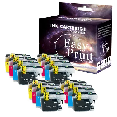 16PK Ink Fits Brother MFC-230C MFC-240c MFC-885c MFC-465cn MFC-5860 LC51 LC-51 • $19.99