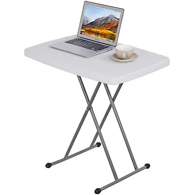 30  Folding Table Rectangular Adjustable Height TV Tray Laptop For Home Office • $36.58