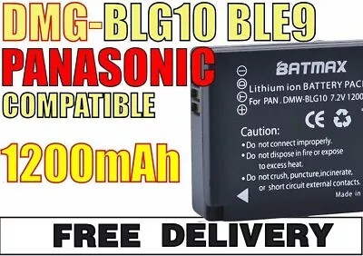 Panasonic DMW-BLE9-BLE9E-BLG10-BLG10E Compatible Battery.  Free Delivery • £19.99