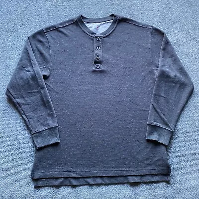 Red Head Shirt Mens Size Medium Grey Long Sleeve Buttons Comfort • $19.99