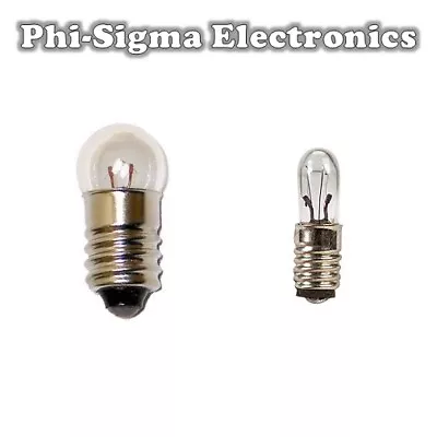 Miniature Lamp Light Bulb : 1.5V To 12V (E5/LES E10/MES) • £3.24