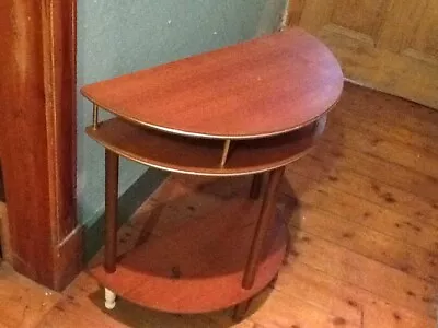 £145 • Buy Vintage Retro 1960s 2 Tiered Half Moon Cocktail Bar Hall TableTelephone Funky