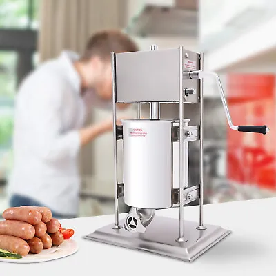 Commercial 10L/48.5lbs Sausage Stuffer 2 Speed Stainless Steel Meat Filler Maker • $169.10