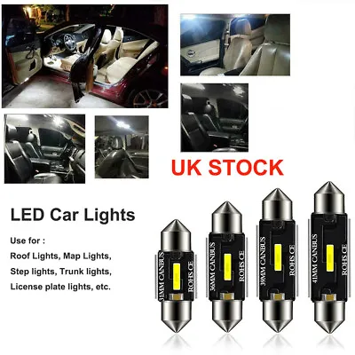 £3.79 • Buy Car Bulbs LED CANBUS C10W Lights Festoon Error Free Interior 1860 SMD Dome C5W