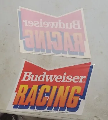 Vintage 1990 Budweiser Racing Window Sticker NOS Beer Advertising Nascar Drag • $8.95