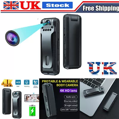 Mini Camera Full Hd 1080P 200W 30FPS Mic Micro Body Camcorder Dv Video Recorder • £16.99