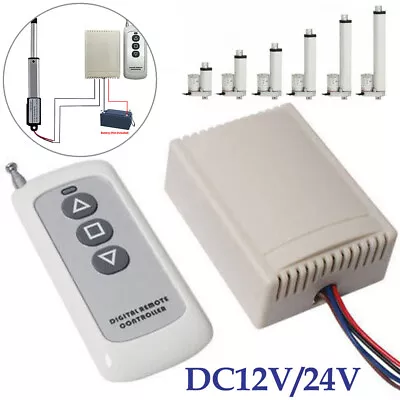 12V 24V Electric Linear Actuator Controller Wireless Remote Control Receiver DC • £14.69