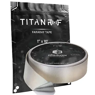 TitanRF Faraday Tape - High-Shielding Conductive Adhesive Tape // Used To Fabric • £14.88