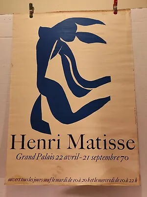 Henri Matisse Original 1970 Grand Palais Nu Blue Exhibition Poster • $35