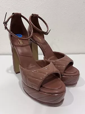 Aldo Chunky Platform Pinup Girl High Heels Sandals Shoes Womans Size 10 • £53.02