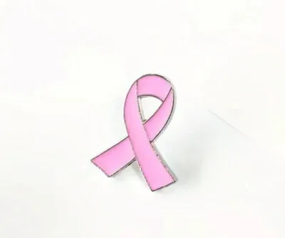 Pink Ribbon Brooch Breast Cancer Charity Awareness Badge Classic Brooch Pins • £3