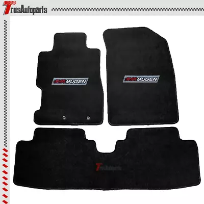 For 01-05 Civic & 02-05 Honda Civic Si Black Floor Mats Carpet 3PCS W/ Mugen • $57.99