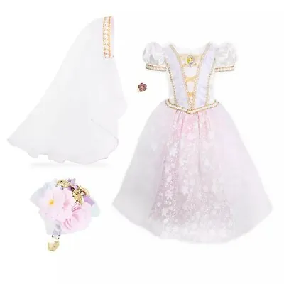 $99.95 • Buy Disney Store Rapunzel Wedding Costume Dress & Accessory Set Girls Tangled NEW