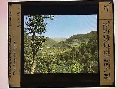 Vintage Glass Magic Lantern WEST VIRGINIA  Allegheny Plateau By Hinton 1926 • $4.99