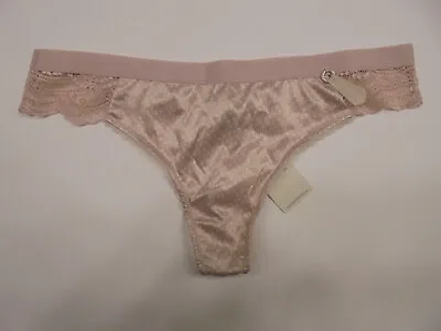 Vintage 6ixty 8ight Sexy Satin Thong Panty M/6 • $9.99