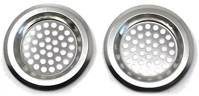 2 X Stainless Steel Sink Bath Plug Hole Strainer Basin Hair Trap Drainer Cover • £2.15