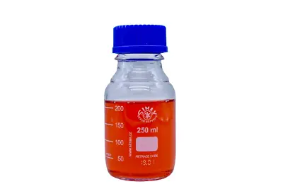 Simax Laboratory Reagent Media Bottle 250 Ml Borosilicate Glass Clear • $11.01