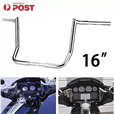 16  Meathook Ape Hanger Handlebar Chrome For Harley Street Glide FLHXS 2014-2022 • $285