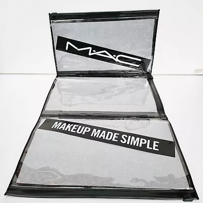 MAC Black Tri-Fold Clear See Through  Makeup Made Simple  Cosmetic Bag Case NEW • $21.95