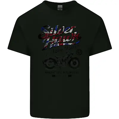 Silver Hawk Vintage Motorcycle Union Jack Kids T-Shirt Childrens • £8.49