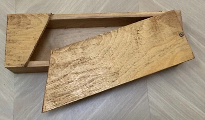 £7.13 • Buy Varnished Wooden Pencil Box Circa 1960s.