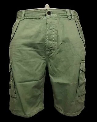 Mens Cargo Shorts Green Pants Summer Hot Pants Trouser Shorts 6 Pocket • £7.98