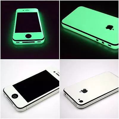 Apple IPhone 4 4S 5 5S Glow In The Dark Luminescent Luminous Full Body Skin Wrap • $9.45