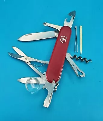 Victorinox Explorer Red Swiss Army Knife W/ Magnifying Glass! • $37.37