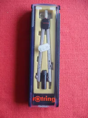 £7.99 • Buy Rare Vintage Rotring Germany Technical Drawing Compass Cased