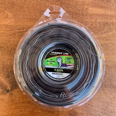 Maxpower Trimmer Line - Round .130“ - 9 Refills 135’ - Model 333130 • $34.89