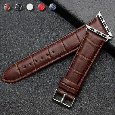 $8.46 • Buy For Apple Watch Series 8 7 6 5 4 SE Ultra Leather Strap Band 40/44/41/45/49mm