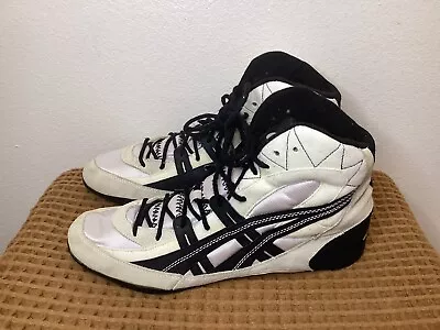 ASICS Wrestling Shoes Men’s Size 13 White Black Hi Top JL001 Split Sole Boxing • $149.99