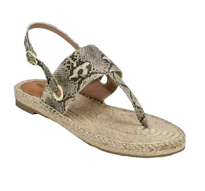 Merona Women's Sandals  Size 6  NWOB  Cappi Thong Flat Sandals  Beige Snake • $13.44