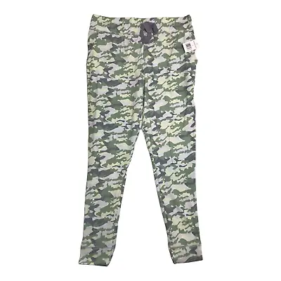 Maternity Sleep Jogger Pants Womens SMALL Camo Green Soft Stretchy Jaclyn 32x27 • £10.45