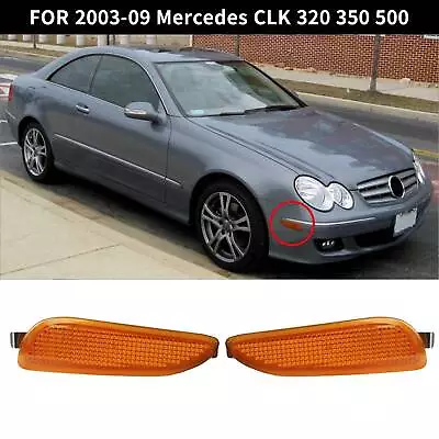 Bumper Mounted Side Marker Light Left Right PAIR For 03-09 CLK 320 350 500 550TQ • $10.98