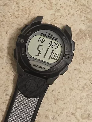 Timex Expedition Digital Watch Mens Black Gray Day Date 100M * WORKING *  • $25