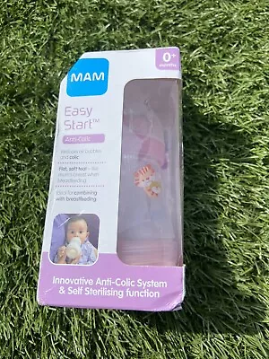 £5 • Buy Mam Easy Start Anti Colic Bottle Pink Cat Design 0+