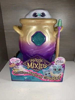 Magic Mixies Magical Misting Cauldron With Interactive 8  Blue Plush Toy • $94.99