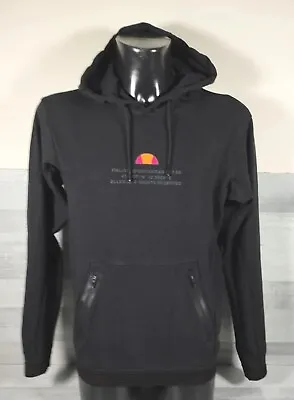 £19.99 • Buy Pre-loved ELLESSE Mens Hoodie Sweater Small Black Cotton 40  Chest Excellent