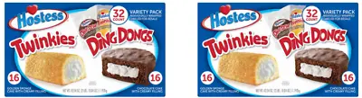 Hostess Twinkies And Ding Dongs Variety Pack 1.31 Oz- 2 X 32pk Chocolate Vanilla • $29.99