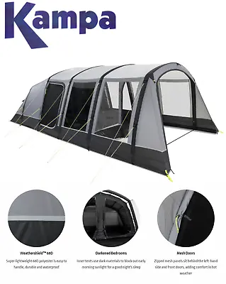 £849.99 • Buy INDOOR SHOW MODEL Kampa Hayling 6 AIR 6 Berth Person Inflatable Tent 9120001253