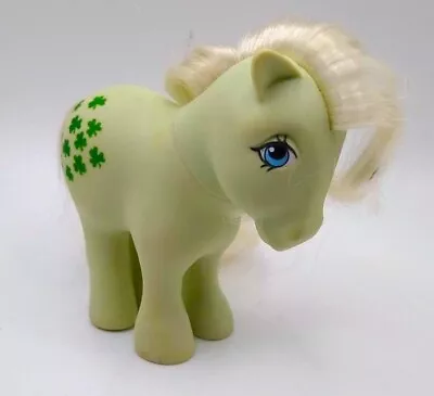 Vintage 1982 Hasbro My Little Pony Minty Green Clover Mark Shamrock White Hair • $23.70