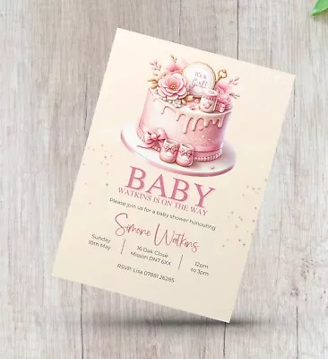 12 X Personalised Baby Shower Invitations Mummy To Be Invites • £4.99