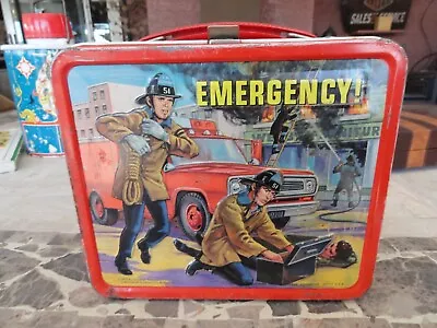 Vintage Rare 1973 Emergency! Fireman Metal Lunch Box (No Thermos)  Aladdin Nice • $69
