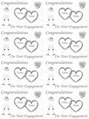 Personalised Engagement Gift Wrapping Paper ADD NAMES • £4.19