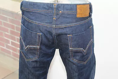 £39.99 • Buy Mens Larkee T Diesel W32 L32 Tapered Leg Jeans Dark Blue Indigo Turbo 32R